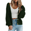 Mette | Women's Long Chunky Knit V-Neck Button-Front Cardigan