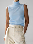 Marleen | Women's Sleeveless Mock-Neck Knit Top