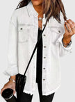 Denim Jacket Women Relaxed Fit Oversized Pockets