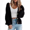 Mette | Women's Long Chunky Knit V-Neck Button-Front Cardigan