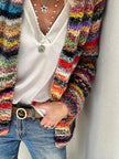 Autumn | Women's Relaxed-Fit Icelandic Knit Cardigan for Layering with Cozy for Autumn