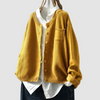 Berlinda | Women's Classic Knit Plaid Turtleneck Cardigan Sweater