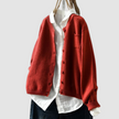 Berlinda | Women's Classic Knit Plaid Turtleneck Cardigan Sweater