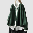 Berlinda | Women's Classic Knit Plaid Turtleneck Cardigan Sweater