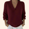 Ella | Women's Elegant V Neck Casual Sweater with Cozy for Winter