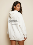 Oversized Hoodie Women Slogan Print Relaxed Fit