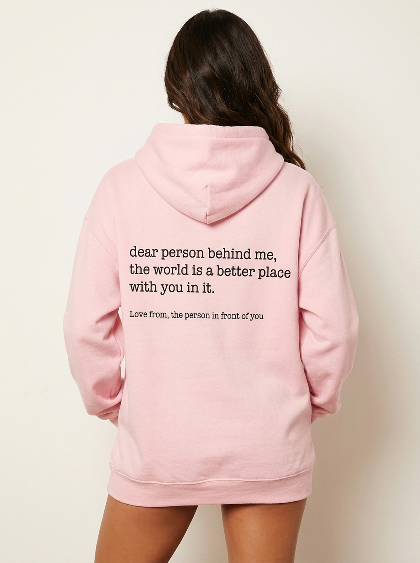 Oversized Hoodie Women Slogan Print Relaxed Fit