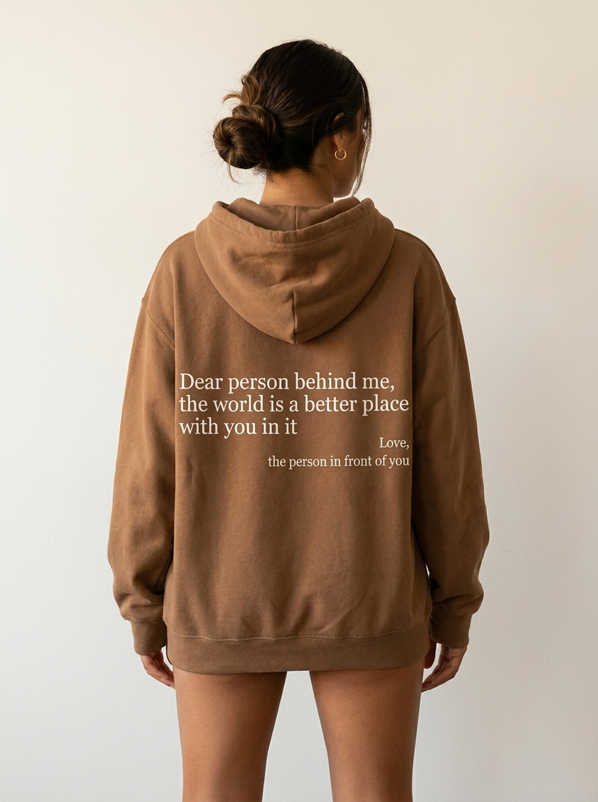 Oversized Hoodie Women Slogan Print Relaxed Fit