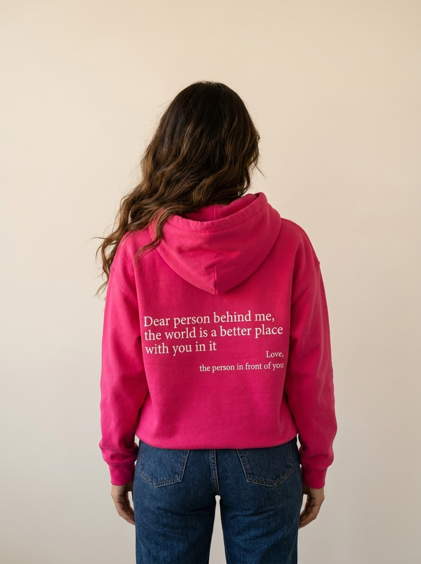 Oversized Hoodie Women Slogan Print Relaxed Fit
