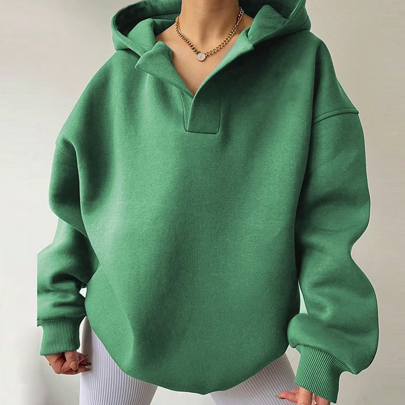 Oversized Hoodie Women, Soft Relaxed-Fit Hooded Sweatshirt