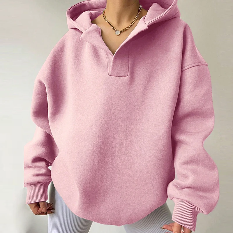 Oversized Hoodie Women, Soft Relaxed-Fit Hooded Sweatshirt