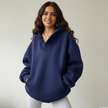 Oversized Hoodie Women, Soft Relaxed-Fit Hooded Sweatshirt