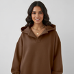 Oversized Hoodie Women, Soft Relaxed-Fit Hooded Sweatshirt