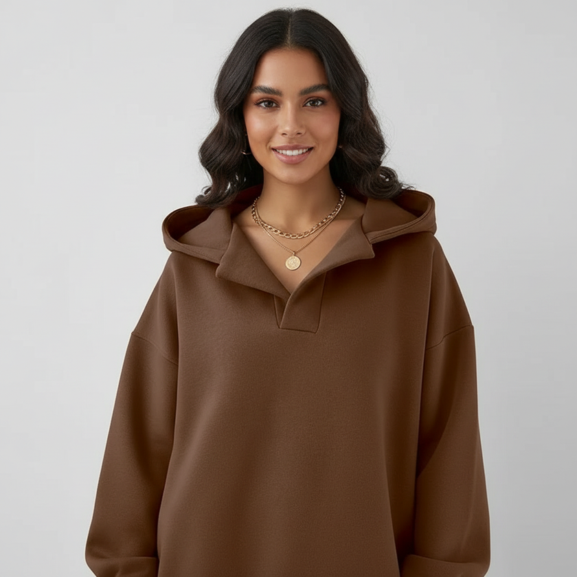 Oversized Hoodie Women, Soft Relaxed-Fit Hooded Sweatshirt