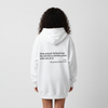 Hoodie Women Oversized White with Back Text Print