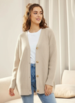Oversized V-Neck Cardigan Women, Fine Knit Button-Front Relaxed Fit