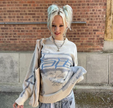 Oversized Graphic Print Sweater Women Streetwear Knit