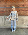 Oversized Graphic Print Sweater Women Streetwear Knit