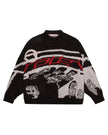 Oversized Graphic Print Sweater Women Streetwear Knit