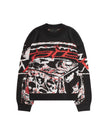 Oversized Graphic Print Sweater Women Streetwear Knit