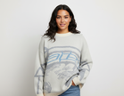 Oversized Graphic Print Sweater Women Streetwear Knit