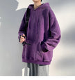 Oversized Hoodie Women Washed Look Relaxed Fit Soft Cotton