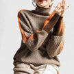 Harper | Women's Turtleneck Print Long Sleeve Sweater with High-Neck for Winter