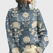 Caroline | Women's Turtleneck Patterned Sweater with High-Neck Cozy Soft for Layering