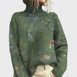 Caroline | Women's Turtleneck Patterned Sweater with High-Neck Cozy Soft for Layering