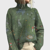 Caroline | Women's Turtleneck Patterned Sweater with High-Neck Cozy Soft for Layering