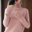 Cashmere Turtleneck Sweater Women Relaxed Fit Soft Knit