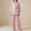 Pink women's FJØRNA lightweight blazer with drawstring waist, casual coat perfect for stylish, comfortable layering.