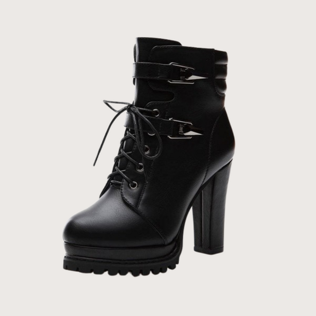 British | Women's Style Super High Heel Boots with Comfortable Casual