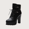 British | Women's Style Super High Heel Boots with Comfortable Casual