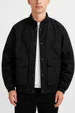 Snap Button Jacket Men Stand Collar Regular Fit Lightweight