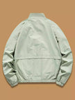 Snap Button Jacket Men Stand Collar Regular Fit Lightweight