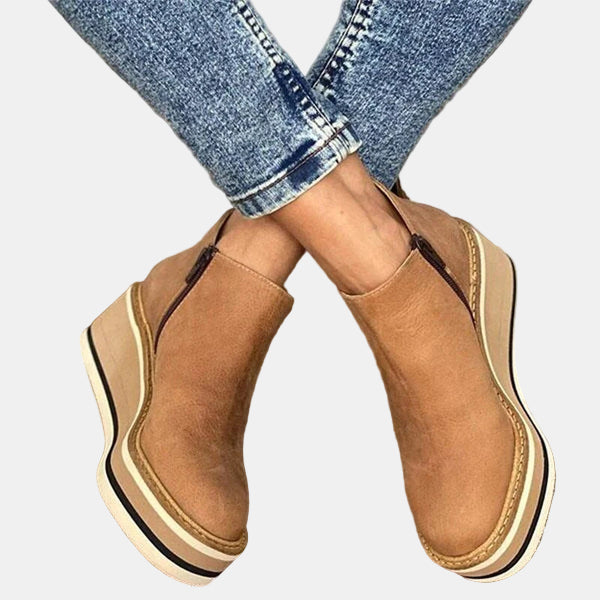 Brooklyn | Women's Heeled Ankle Boots with Block-Heel Comfortable Casual Everyday Walking