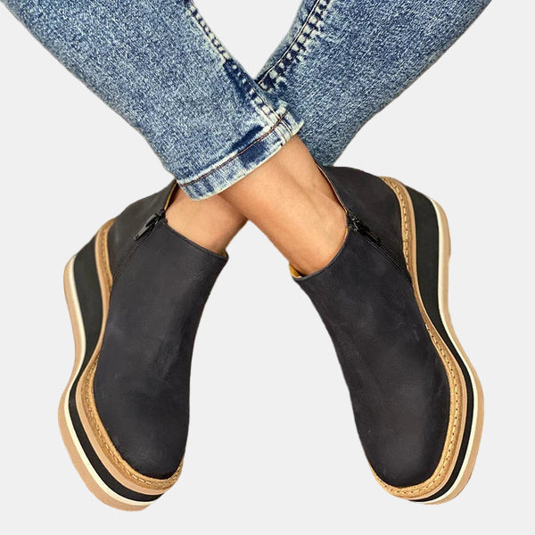 Brooklyn | Women's Heeled Ankle Boots with Block-Heel Comfortable Casual Everyday Walking