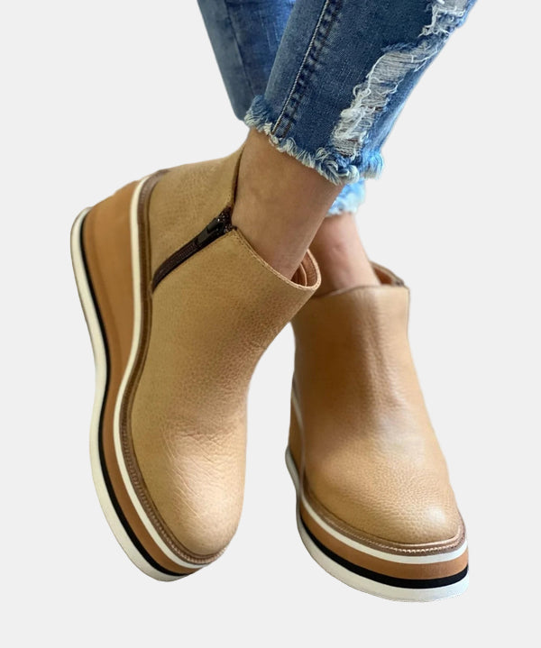 Brooklyn | Women's Heeled Ankle Boots with Block-Heel Comfortable Casual Everyday Walking