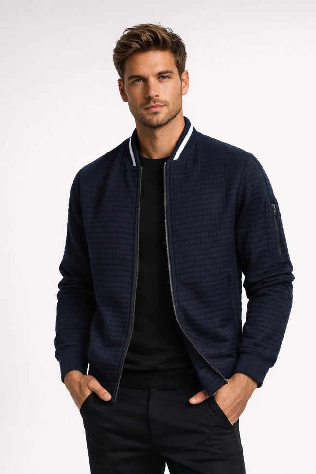 Andrew | Quilted Zip-Up Bomber Jacket for Men