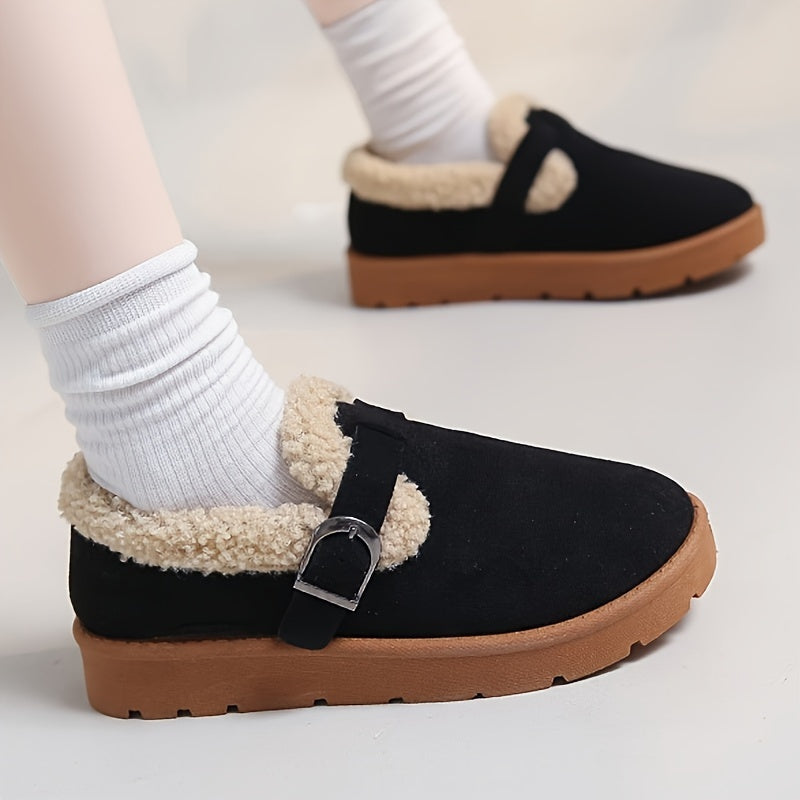 Ilona | Women's Ankle Slip-On Fur-Trim Warm Winter Boots