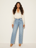 Straight Leg Jeans Women High Waist Glitter Detail