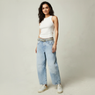 Barrel Leg Jeans Women High Waist Relaxed Fit