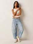 Barrel Leg Jeans Women High Waist Relaxed Fit
