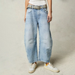Barrel Leg Jeans Women High Waist Relaxed Fit
