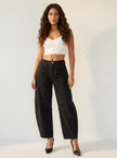 Barrel Leg Jeans Women High Waist Relaxed Fit