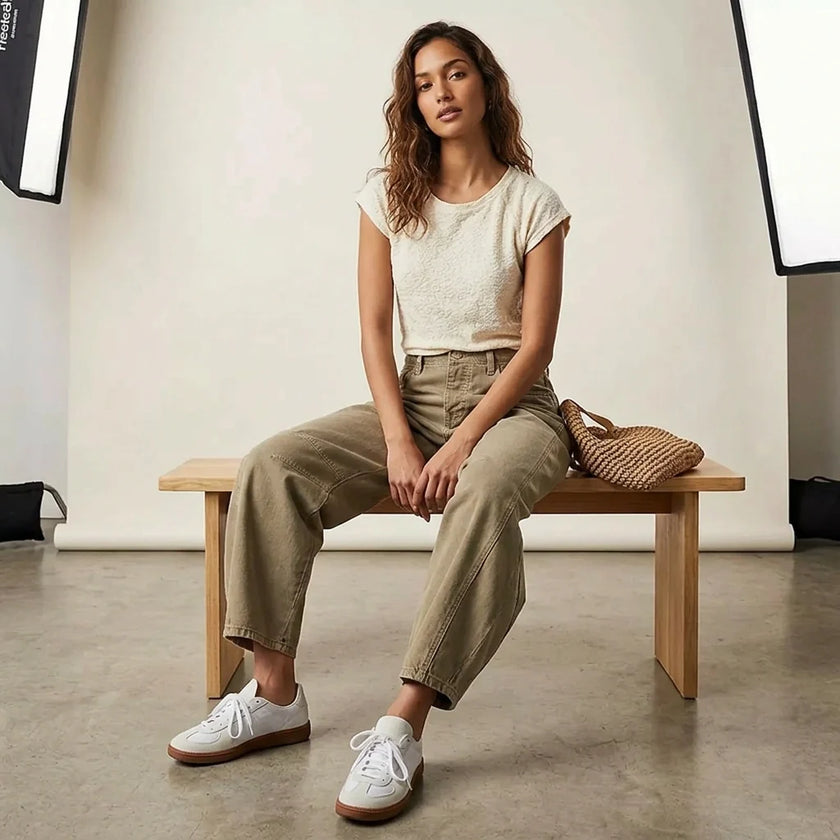 Barrel Leg Jeans Women High Waist Relaxed Fit