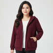 Soft Corduroy Jacket Women Hooded Relaxed Fit