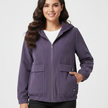 Soft Corduroy Jacket Women Hooded Relaxed Fit