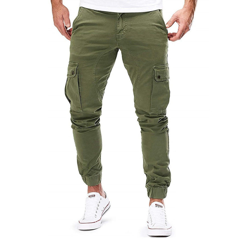 FJØRNA men's durable cargo pants with multiple pockets, suitable for outdoor and urban activities, shown with a rugged design.
